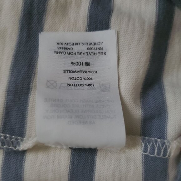 J. Crew Crewcuts Kids Girls Striped Asymmetrical Peplum Long Sleeve Top Size 8 - Picture 8 of 13